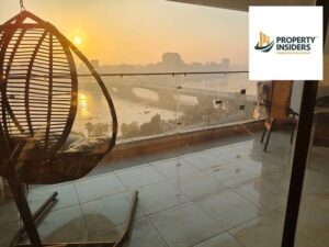 15,000 ج.م شقة مودرن على النيل للإيجار المفروش في الدقي