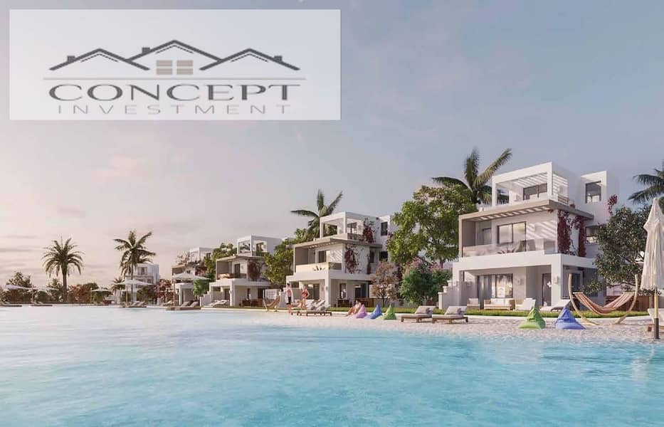 للبيع شاليه ارضي بإطلالة مباشرة على اللاجون استلام 2027 في شماسى - الساحل الشمالي 0