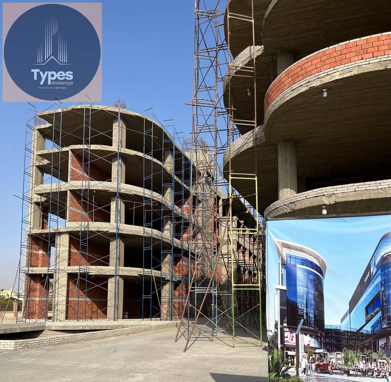 للبيع مقر اداري واجهة في قلب الشيخ زايد بمقدم 20% و قسط علي 5 سنوات فيو مميز علي الطريق 0