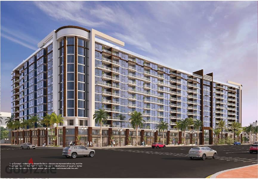 شقة فندقية  60. متر في الماريوت ريزيدنس هليوبوليس  نص تشطيب بموقع مميز علي الواجهه الرئيسيه للبيع بدفع مقدم و اقساط علي سنوات Marriott residence 0