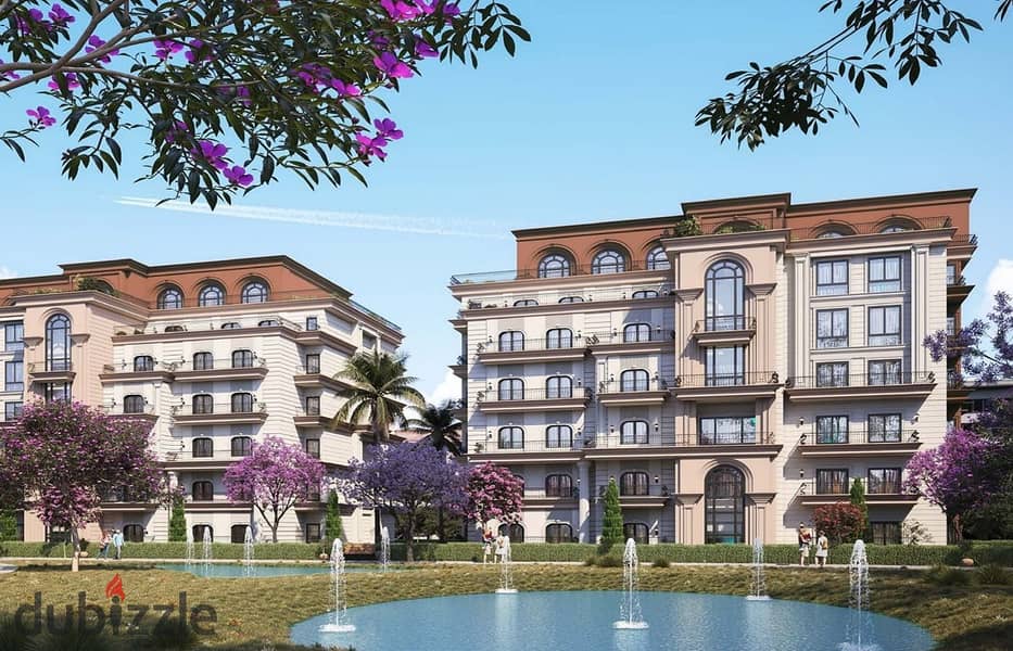 شقه 133م في كمبوند في السياحيه الرابعه بالتقسيط علي 8 سنوات اكتوبر بالقرب منمول العرب و الحي المتميز 0