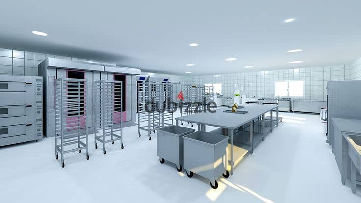 مخزن منتجات غذائيه ومشروبات للايجار في التجمع الخامس منطقه الالف مصنع تشطيب سوبر لوكس 0