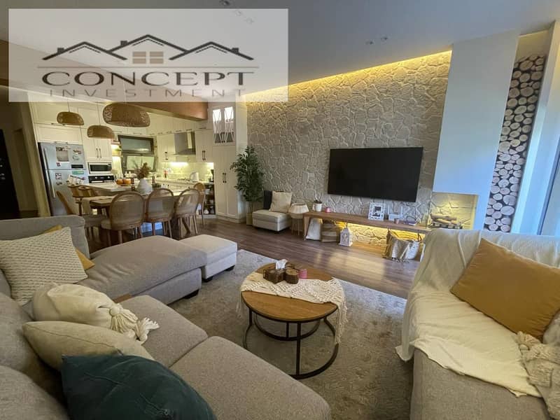 للبيع شقة بحري ارضى + حديقة في فيفث سكوير - المراسم - التجمع الخامس 0