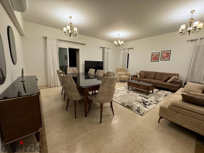 شقة للإيجار في ميفيدا بوليفارد 191 م 3غرف اول سكن فيو على المسبح والحديقة مفروشه بالكامل فندقي 0