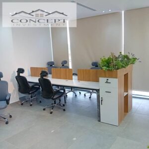 180,000 ج.م مكتب مفروش بالكامل 96 متر مربع للإيجار في كايرو فيستيفال سيتي – التجمع الخامس