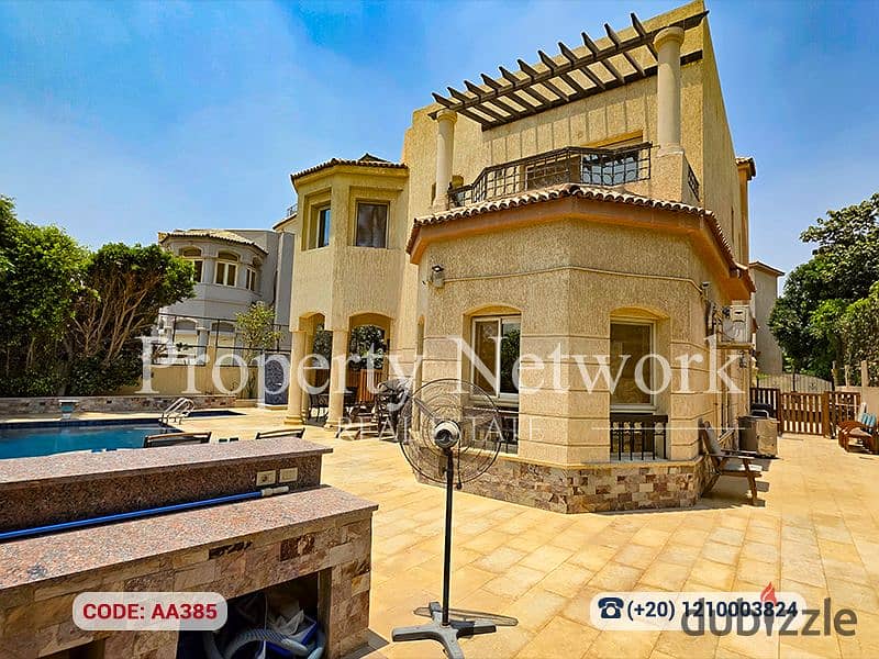 فيلا تشطيب كامل بحمام سباحه  للبيع في كمبوند قطامية ريزيدنس – التجمع الأول - القاهرة الجديدة 0