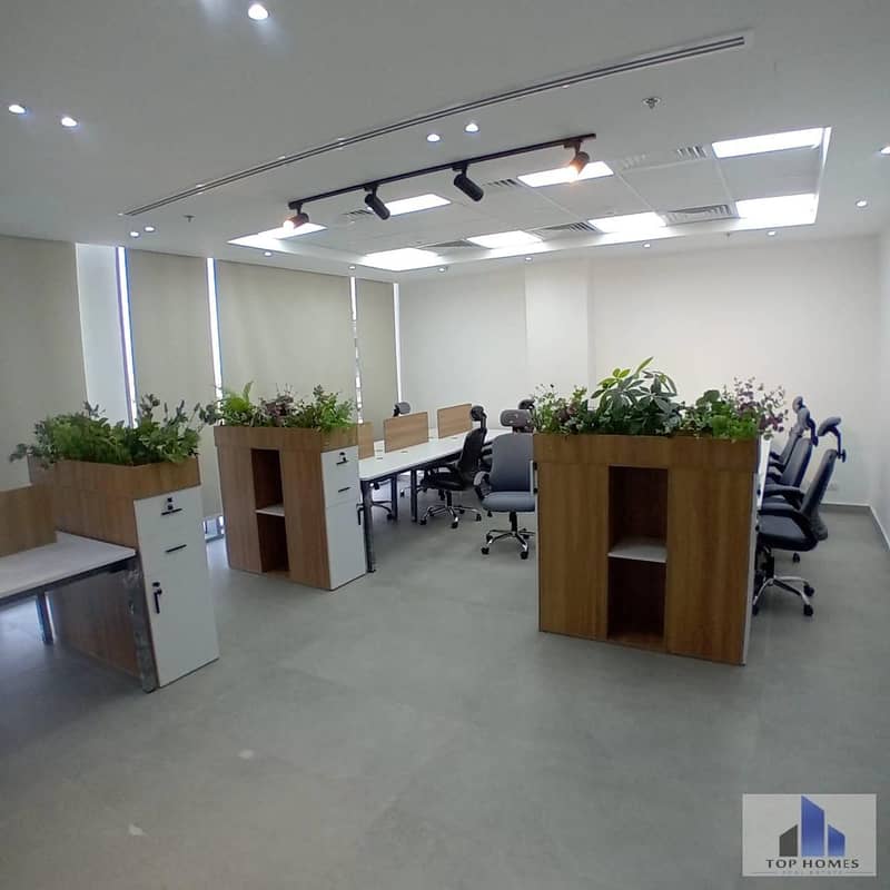 مكتب إداري للإيجار 96 متر مفروش و بموقع مميز في كايرو فيستيفال التجمع الخامس القاهرة الجديدة 0