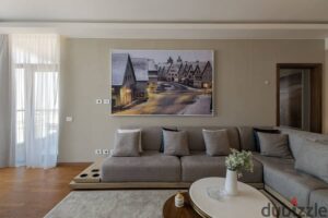 شقة مفروشة بالكامل غرفتين للايجار في الشيخ زايد بجانب مول العرب كمبوند ابراج ايون 100,000 ج.م