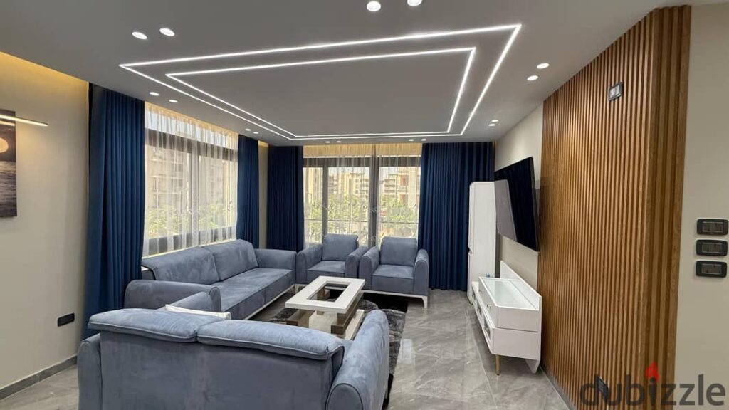 شقة للإيجار غرفتين مفروشة بالكامل بكمبوند ازاد التجمع الخامس القاهرة الجديدة قريبة من الجامعة الأمريكية 0