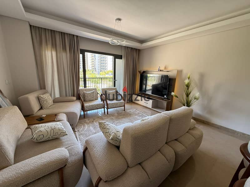 شقة غرفتين مفروشة بالكامل للإيجار في الشيخ زايد داخل كمبوند ابراج زد ويست 0