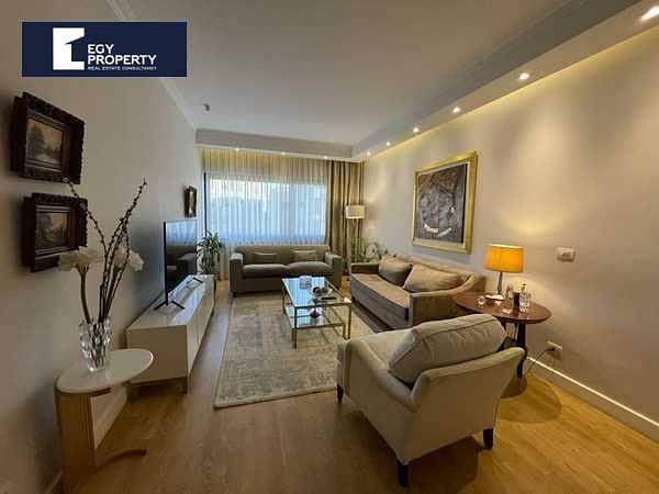 شقه للبيع في واتر واي التجمع الخامس مفروش بالكامل باقل سعر استلام فوري 0