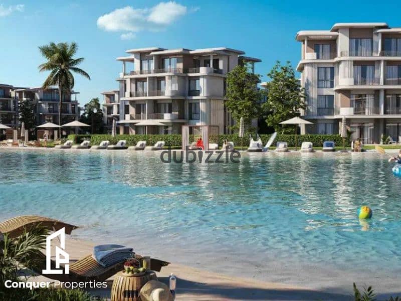 كورنر شاليه للبيع في كون مباني إدريس بفيو مزدوج على اللاجون والجاردن 0