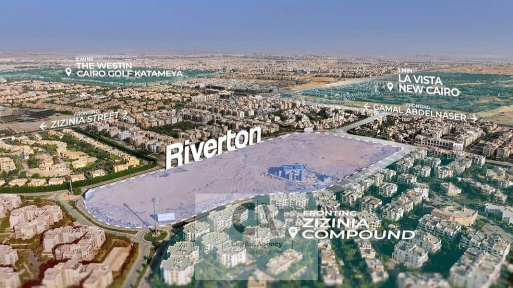 شقه للبيع في التجمع الخامس بجوار الجامعه الامريكيه بدفع مقدم 5% فقط  في كمبوند ريفرتون - برايم لوكيشن Riverton New Cairo 0