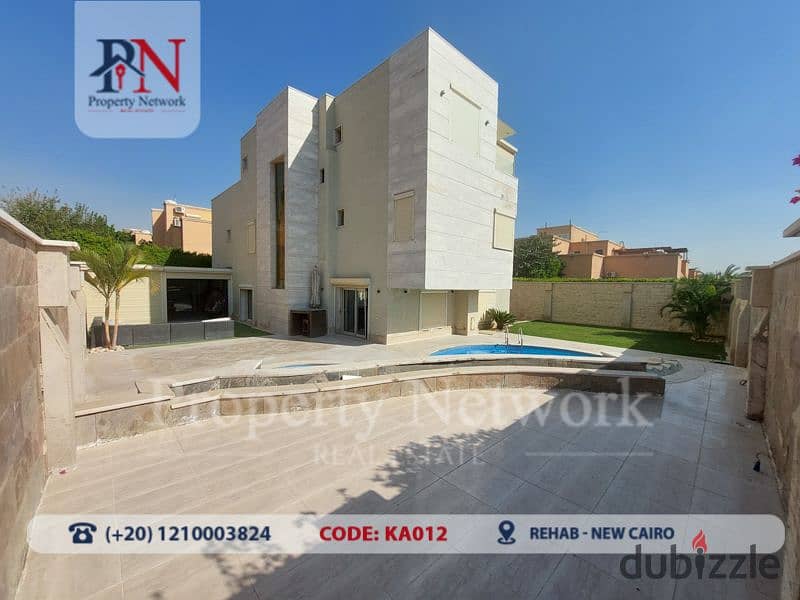 فيلا تشطيب كامل 660 متر للبيع في الرحاب – التجمع الاول، موقع مميز ، بالمطبخ و التكيفات ، استلام فوري ، موقع مميز ، من المالك 0