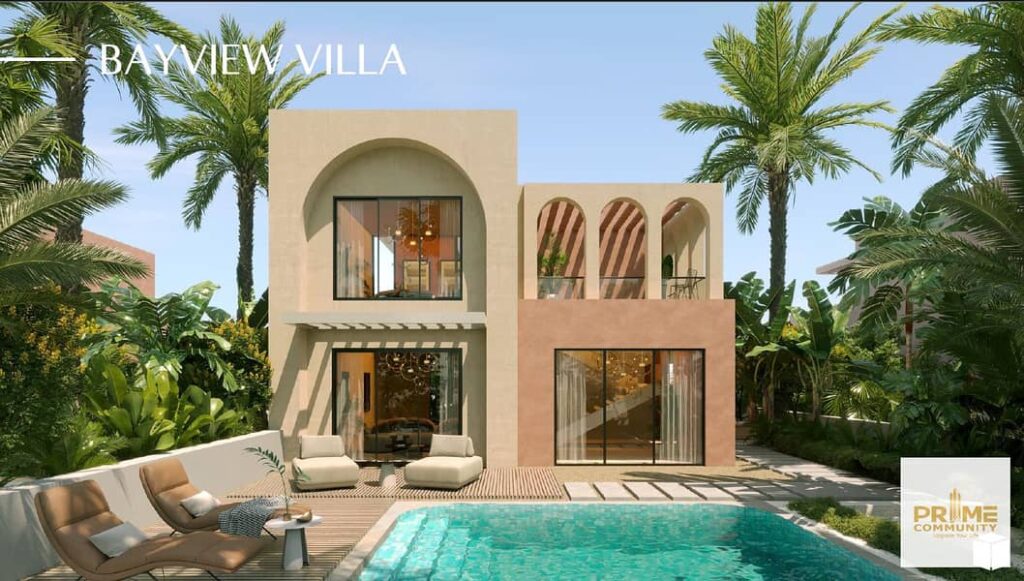 كورنرستاندالون(Bayview villa) متشطبة للبيع بأقل من سعر الشراء موقع مميز بأوجامي راس الحكمة سوديك Corner Villa for sale in Ogami sodic Ras Al Hikma 0