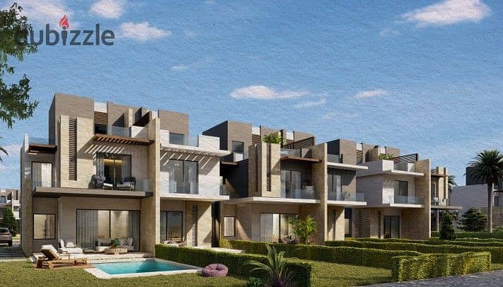 فيلا تاون " corner " بـ حملم سباحه خاص بجوار نادى الجزيره و جولف فيو 0