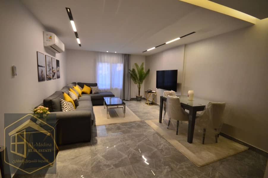 شقة مفروشة للإيجار في الرحاب – فرش فندقي وتشطيب سوبر لوكس بجوار السوق القديم 0