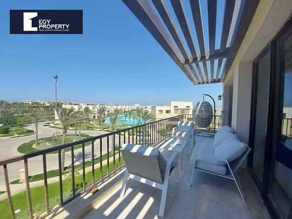 شاليه للبيع في مراسي فيو حمام سباحه مفروش ومتشطب وجاهز للسكن 0