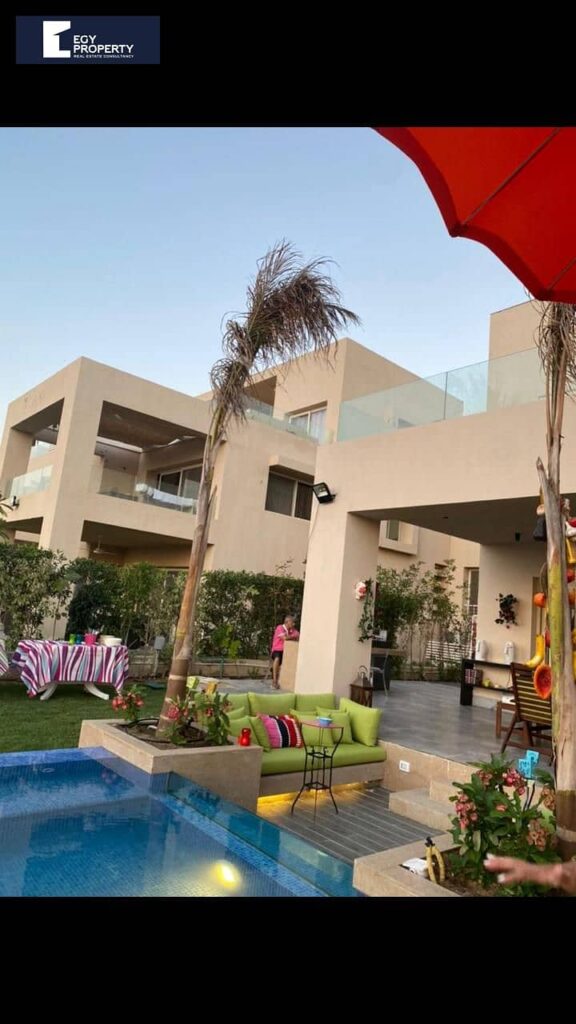 شاليه للبيع في هاسيندا باي بجاردن و حمام سباحه خاص متشطب بالكامل 0