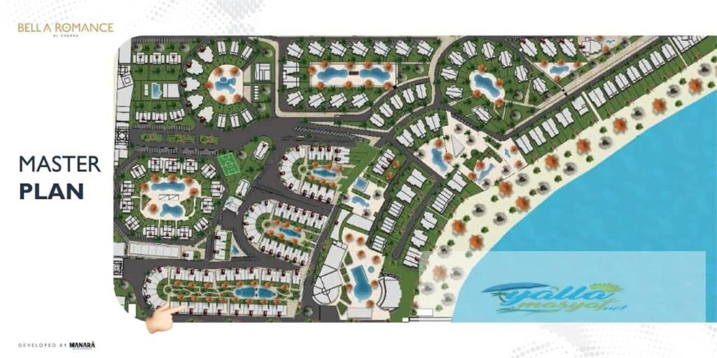 شاليه للبيع في بيلا رومانس الجلالة العين السخنة – ٨٠ متر – بأفضل نظام سداد 0