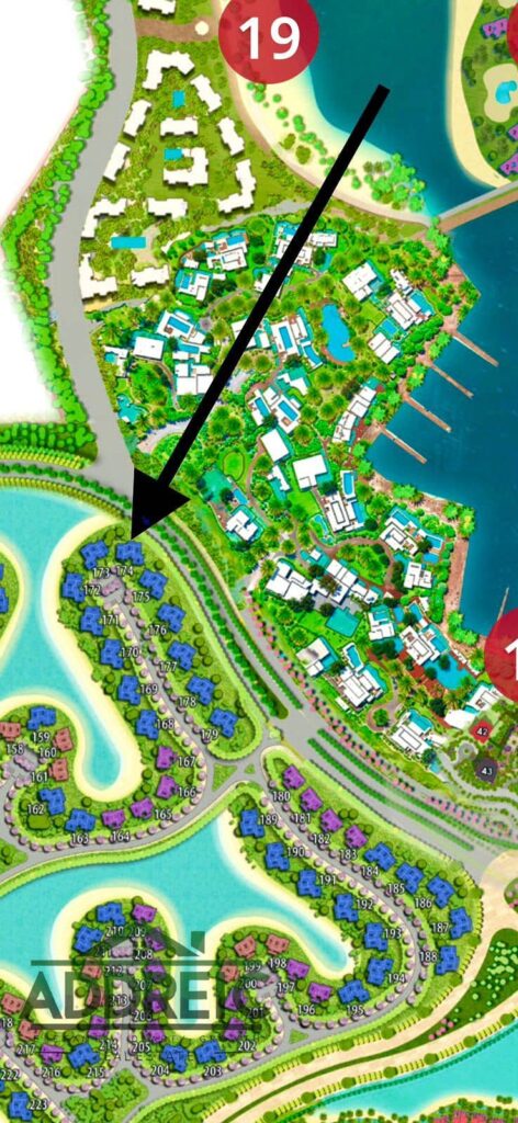 شاليه فريد في مشروع الساوث ميد – الساحل الشمالي الفرصة الوحيدة لامتلاك الشاليه الوحيد بالمشروع المطل على المارينا بالكامل + البحر +اللاجون بمساحه 122م 0