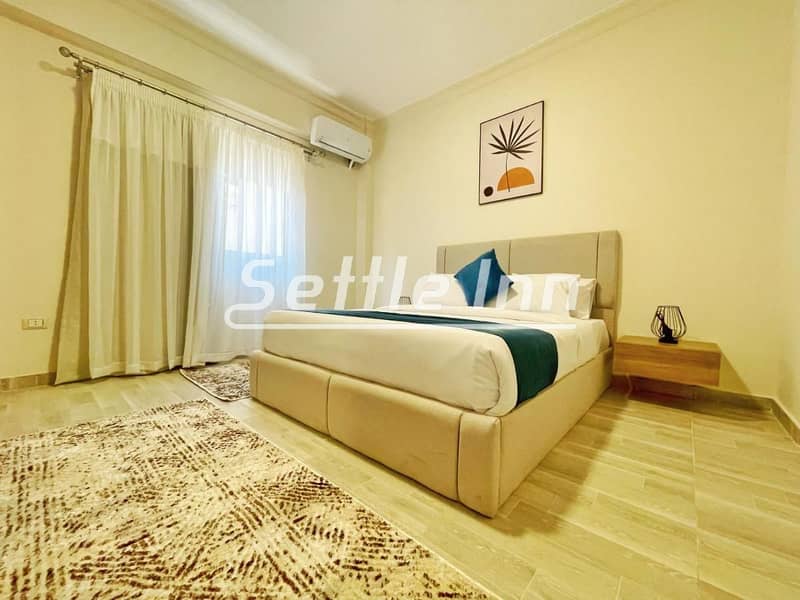 شقه غرفتين بالوتس التجمع الخامس التسعين الجنوبي مجهزة بالكامل 0