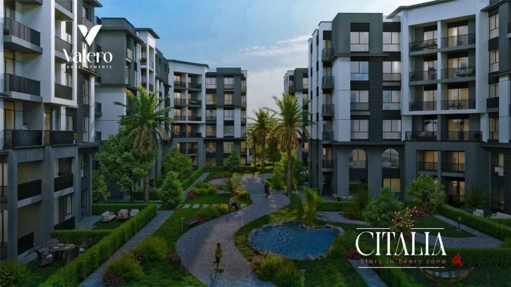 شقة 125 م فى كمبوند سيتاليا بفيو جاردن فى العبور الجديدة 0