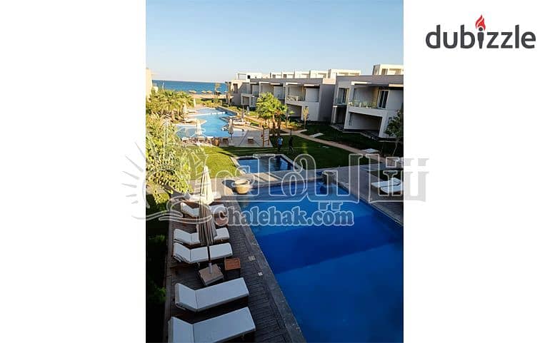 للبيع شاليه 50متر ارضي بجاردن مميز بالتقسيط بمنتجع بوهو العين السخنة 0