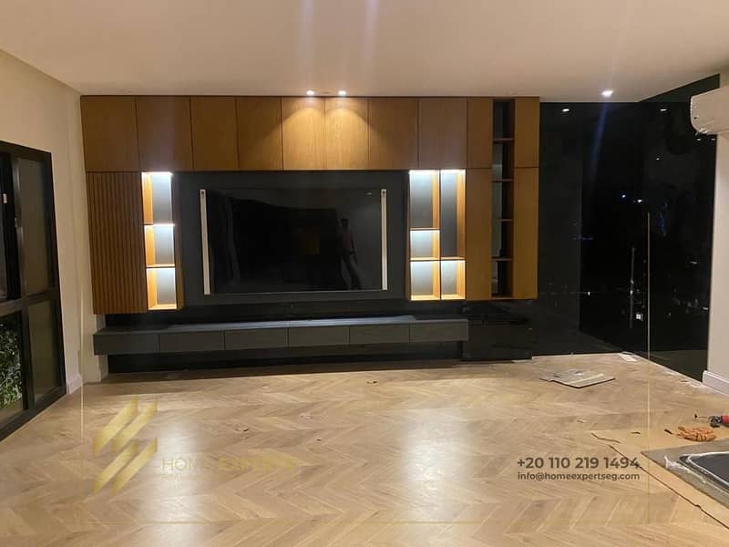 فيلا كواترو تحفة للإيجار في فيليت سوديك تشطيب مودرن بالكامل وحديقة خاصة كبيرة في قلب التجمع الخامس 0