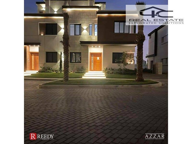 تاون هاوس 275 متر كورنر و5 غرف نوم للبيع في كمبوند ازار2 azzar  التجمع الخامس في لوكيشن مميز جدا وفيو دايركت علي لاند سكيب 0