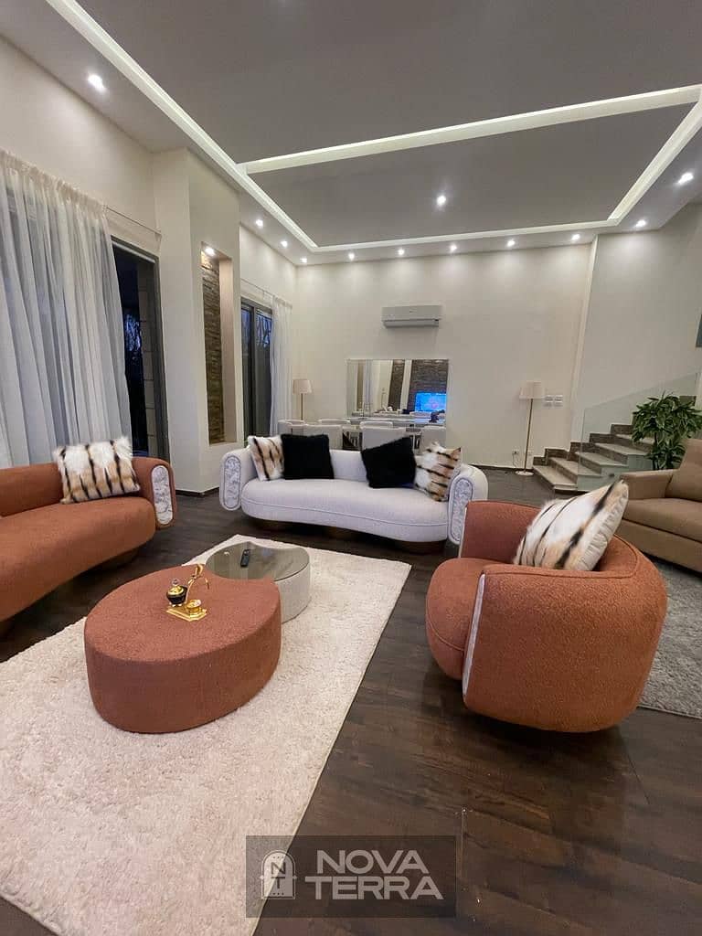 فيلا مفروشة للإيجار في كمبوند إليجريا – بيفرلي هيلزBeverly Hill– الشيخ زايدSheikh Zayed-على وصله دهشور,على بُعد دقائق من هايبر وان ومحور 26 يوليو 0