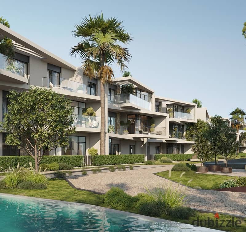 شقه بـ جاردن خاصه بتشطيب مميز فى قلب الطبيعه والتصميمات الحديثه 0