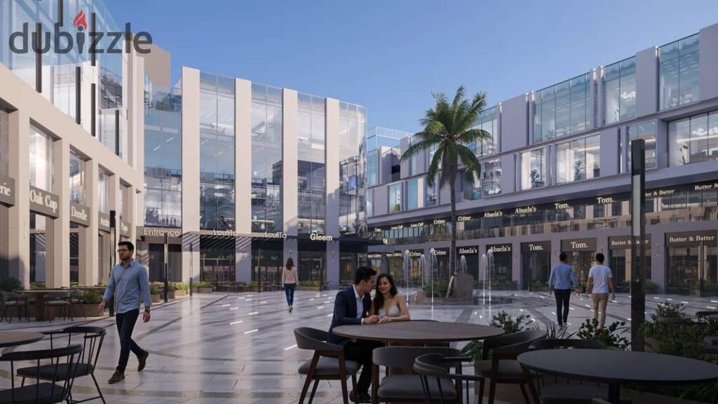 عياده للبيع 34 متر متشطب بالكامل علي طريق زويل مباشر في اهم مشاريع حدائق اكتوبر مول كازا بالتقسيط 0