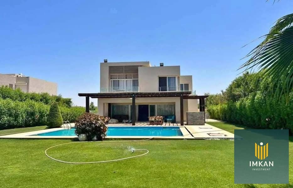 (جاهزة للمعاينة ) فيلا بفيو لاند سكيب للبيع فى التجمع الخامس بجوار الجامعة الامريكية فى كمبوند لافيستا الباتيو تاون La-vista El-patio Town 0