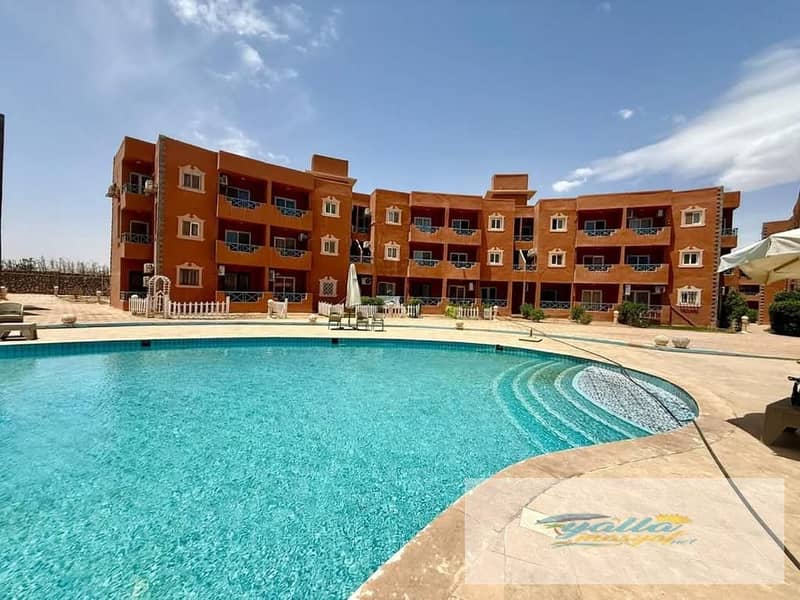 شاليه أرضي للبيع في أميكسكو برادايس – الزعفرانة | فيو بسين وخطوات من البحر 0