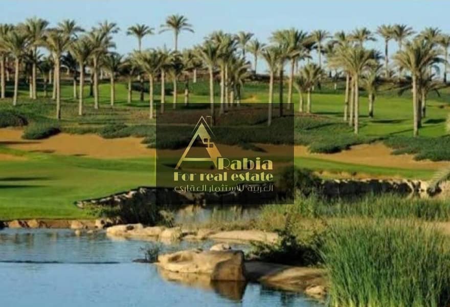 فيلا فاخرة للبيع الصف الأول برايم لوكيشن على الجولف والبحيرة قطاميه ديونيز 0