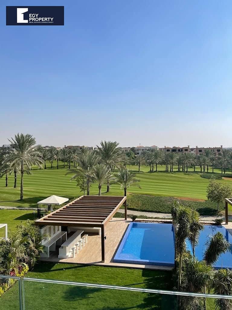 فيلا للبيع بمساحة 1480 متر مستقلة مفروشة في قطامية ديونز التجمع الخامس القاهرة الجديدة مباشر على ملعب الجولف 0