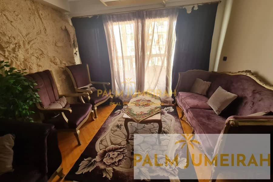 شقه للايجارالمفروش 210م سابا باشا ( خطوات من البحر و السفاره الروسيه) 0