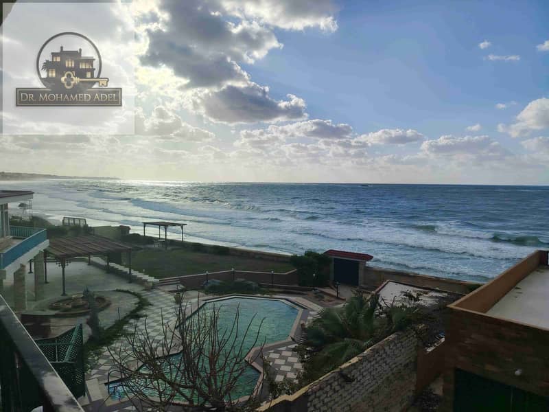 شقه كبيره على البحر مباشره بجوار نادي الظباط العجمي فيلا شهر العسل البيطاش الإسكندرية 0