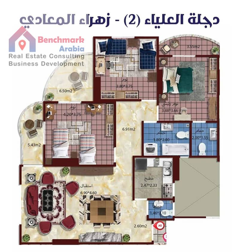 إعلان مميز لشقة سكنية – زهراء المعادي، الشطر الأول، تقسيم وادي دجلة الجديد 0