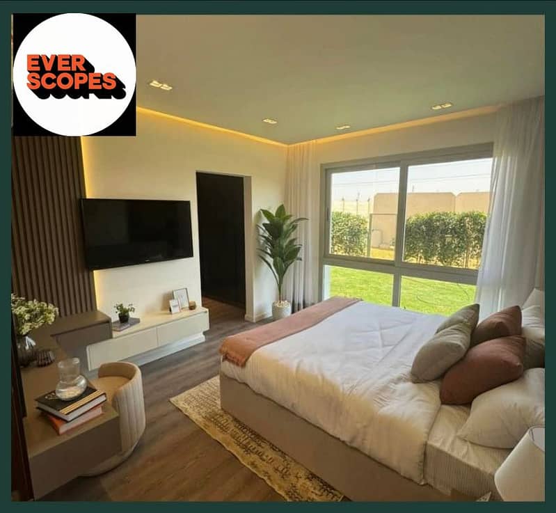 شقة للبيع غرفتين بجاردن استلام فوري في كمبوند صن كابيتال في 6 اكتوبر فيو مباشر علي الاهرامات 0