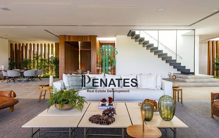 هتستلم فوري فيلا فاخرة مفروشة بالكامل وجاهزه للسكن دبل فيو + حمام سباحه في ذا مارك - باقل سعر 0