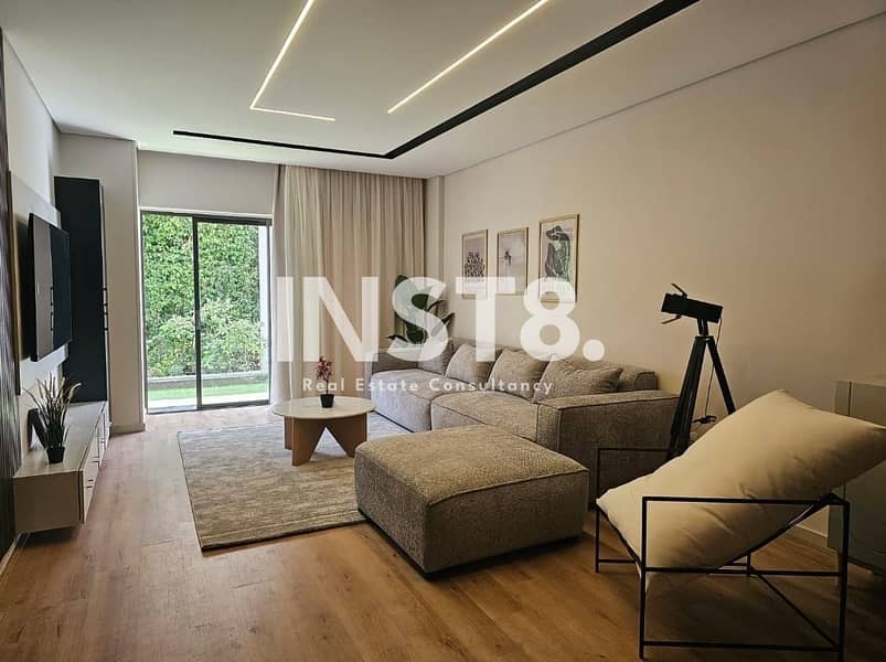 شقة بجاردن خاصة جاهزة للاستلام فورا بفيو لاندسكيب 0