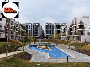 9,500,000 ج.م شقه للبيع متشطبه بالكامل في كبموند ( صن كابيتال ) بفيو مميز في الكمبوند