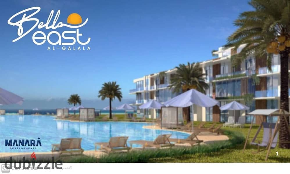 في قلب الجلاله امتلك شاليه العين السخنه على البحر مباشره 60 م بمقدم 10% فقط تشطيب سوبر لوكس 0