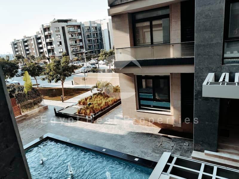 كمبوند ازاد شقة 209م متشطبة تطل علي حمام السباحة 0