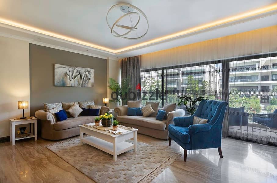 شقه فاخره للايجار في كمبوند ليك فيو 0