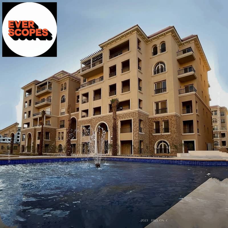 بخصم 48% للكاش شقة للبيع متشطبة بالتكييفات غرفتين كمبوند 90 افينوعلي شارع التسعين الجنوبي مباشرة جمب الجامعة الامريكية 0