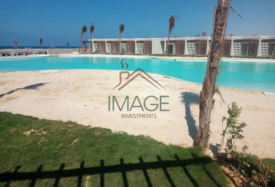 شاليه جونيور متشطب بالكامل  للبيع 110م أرضي بحديقة 270م في ارقى قرية بالساحل الشمالي هاسيندا ويست رأس الحكمة 0