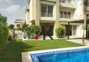 توين هاوس مميز كامل التشطيب بحمام سباحة للإيجار في كايرو فيستيفال سيتي – القاهرة الجديدة 190,000 ج.م